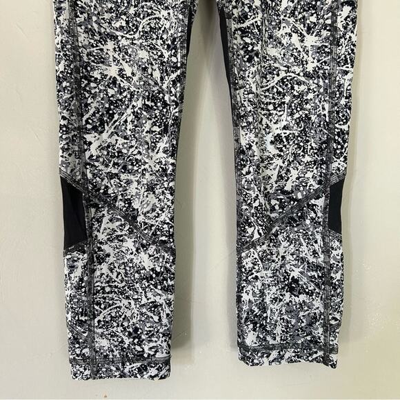 Lululemon Pace Rival Crop Paint Splash Silver Drop Multi / Black Size 4 - Picture 7 of 7